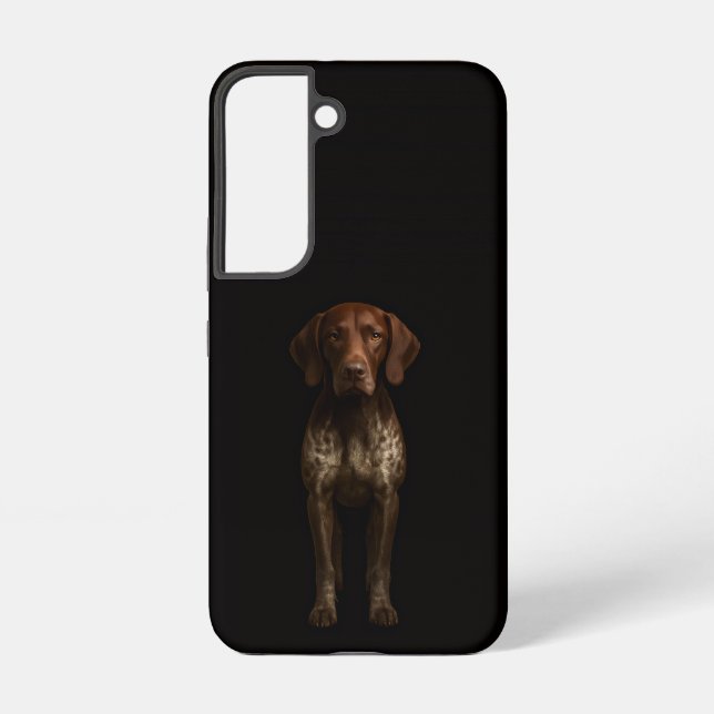 Coque Samsung Galaxy Black 4 Luxe Galaxy S22 Case, German Pointer Dog (Verso)