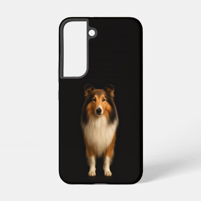 Coque Samsung Galaxy Black 4 Luxe Galaxy S22 Case, Loyal Collie Dog (Verso)