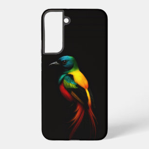 Coque Samsung Galaxy Black 4 Luxe Galaxy S22 Plus Coque, Rainbow Bird