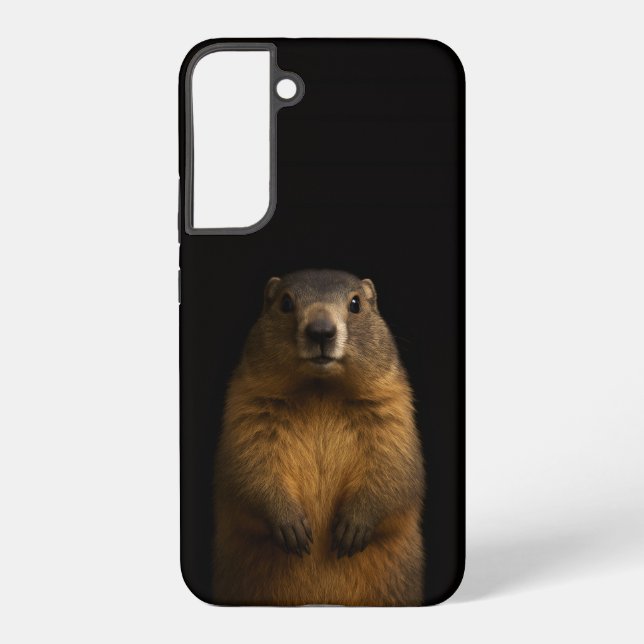 Coque Samsung Galaxy Black 4 Luxe Galaxy S22 Plus, Fluffy Marmot (Verso)