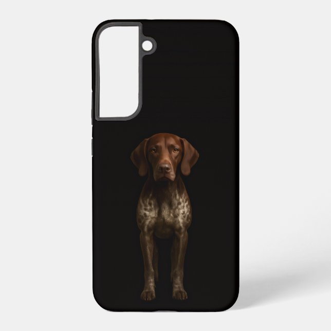 Coque Samsung Galaxy Black 4 Luxe Galaxy S22 Plus, German Pointer Dog (Verso)