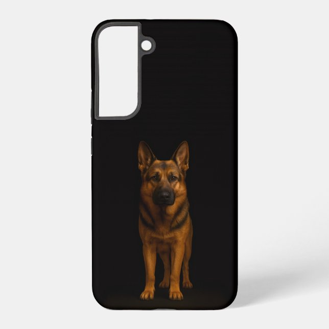 Coque Samsung Galaxy Black 4 Luxe Galaxy S22 Plus, German Shepherd (Verso)