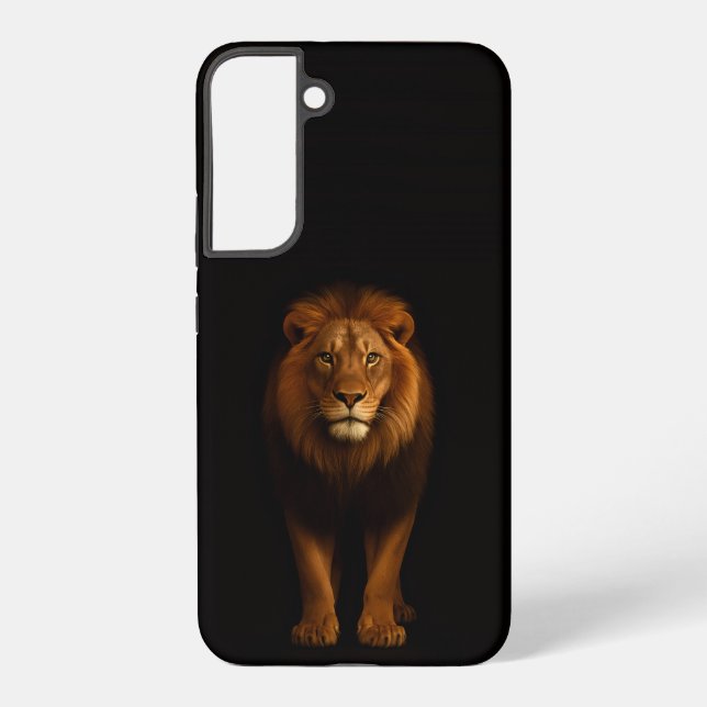 Coque Samsung Galaxy Black 4 Luxe Galaxy S22 Plus, Majestic Lion (Verso)