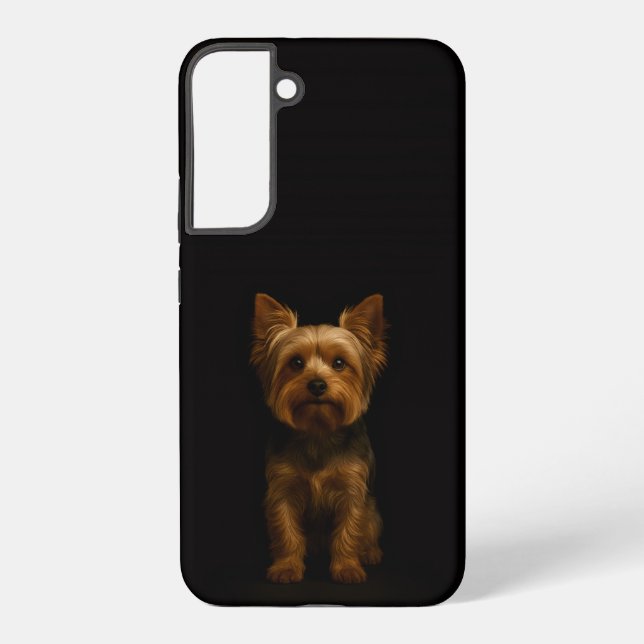Coque Samsung Galaxy Black 4 Luxe Galaxy S22 Plus, Yorkshire Terrier (Verso)