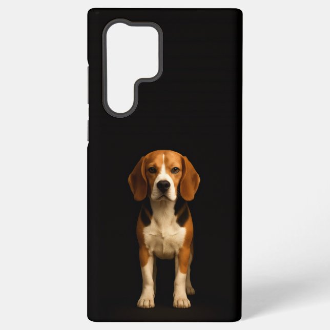 Coque Samsung Galaxy Black 4 Luxe Galaxy S22 Ultra, Kind Beagle (Verso)