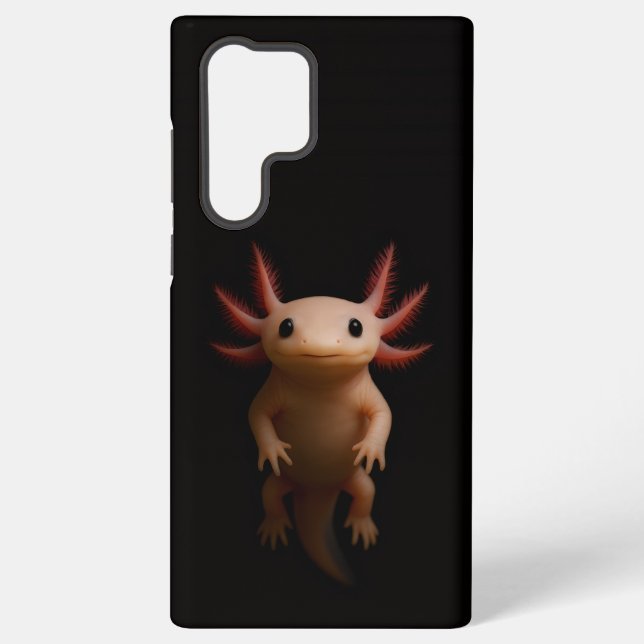 Coque Samsung Galaxy Black 4 Luxe Galaxy S22 Ultra, Mexican Axolotl (Verso)