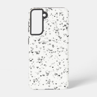 Coque Samsung Galaxy Black & Grey Hearts Phone Case