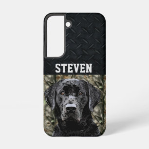 Coque Samsung Galaxy Black Lab robuste Nom Caméra Cool Chien Animal Ani
