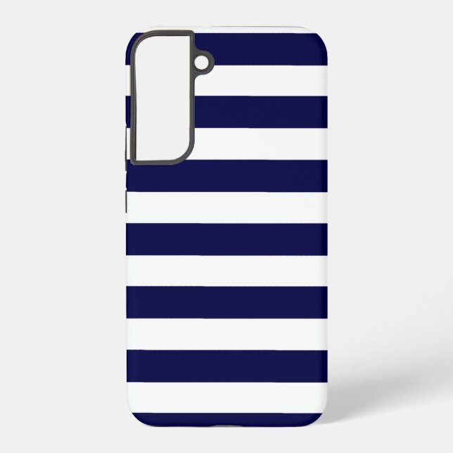 Coque Samsung Galaxy Bleu et blanc marine (Verso)