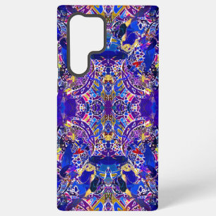 Coque Samsung Galaxy Bleu mignon éléments abstraits lancer oreiller