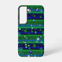 Bleu vert rayures avec étoiles et Raindrops