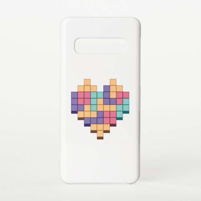 Coque Samsung Galaxy Bloquer le style du coeur du jeu (Dos)