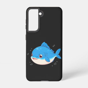 Coque Samsung Galaxy Blue Fish Drawing