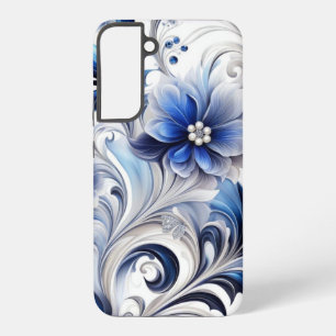 Coque Samsung Galaxy Blue Floral Pastel Soft Design