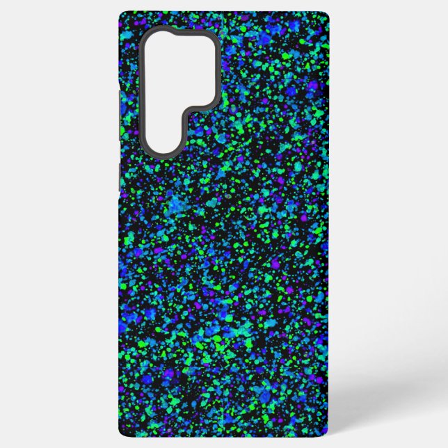 Coque Samsung Galaxy Blue Splatter - Coque Samsung (Verso)