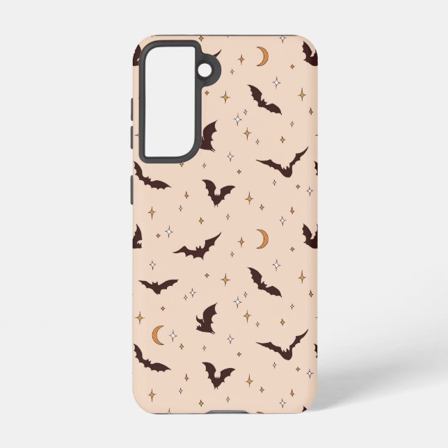 Coque Samsung Galaxy Boho Bats et étoiles Motif d'Halloween (Verso)