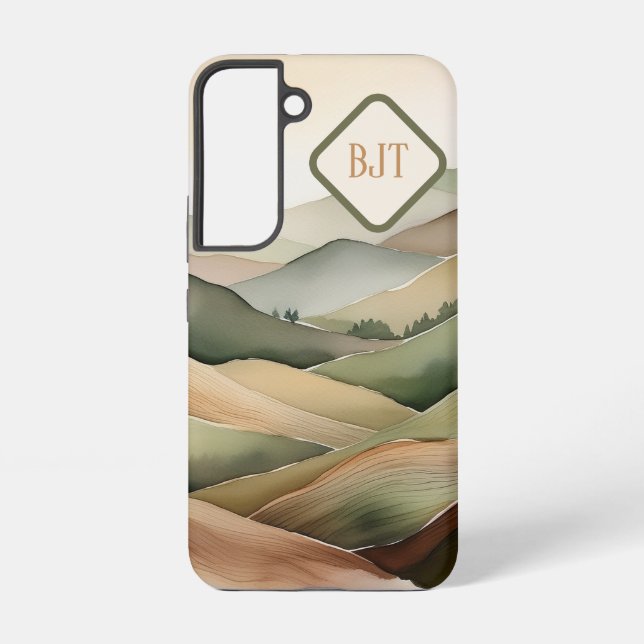 Coque Samsung Galaxy Boho Flat Landscape Samsung Case Earthy Tones (Verso)