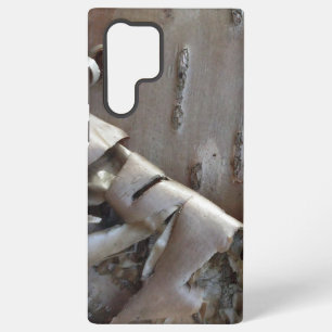 Coque Samsung Galaxy Bois rustique d'écorce de bouleau incurvé