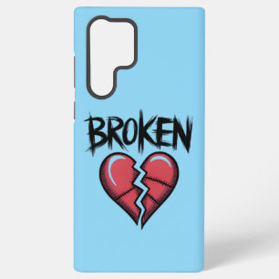 Coque Samsung Galaxy Boîtier de téléphone de coeur cassé en gras