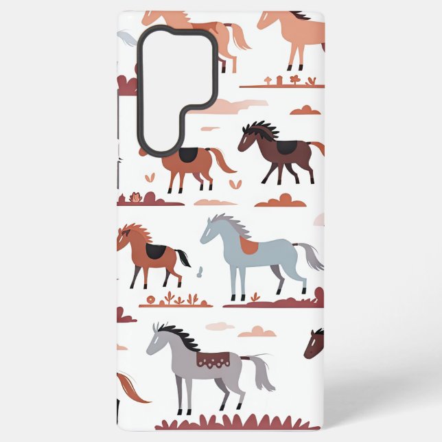 Coque Samsung Galaxy Boîtier de téléphone Samsung avec images de chevau (Verso)