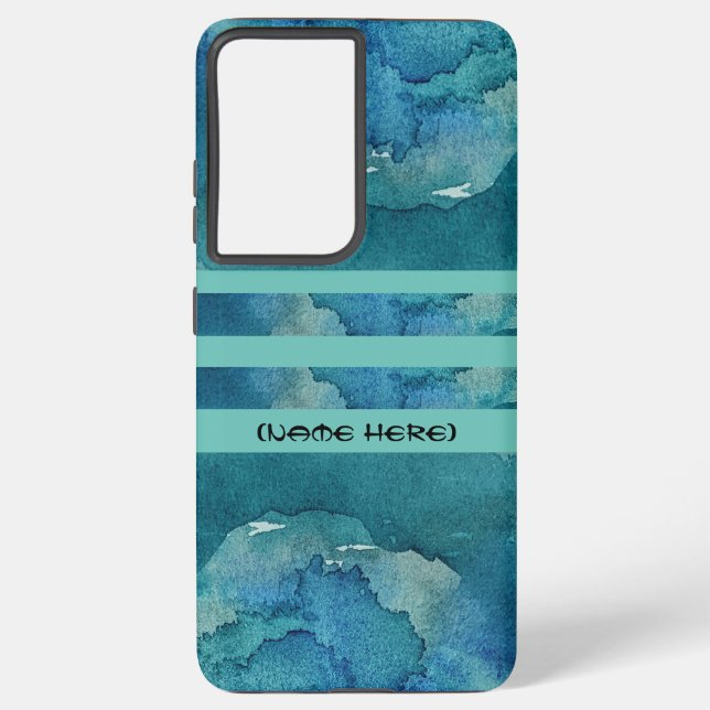 Coque Samsung Galaxy Boîtier téléphonique Indigo et Turquoise (Verso)