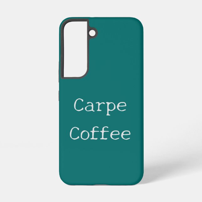 Coque Samsung Galaxy Boîtier téléphonique turquoise Carpe Coffee (Verso)