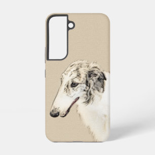 Coque Samsung Galaxy Borzoi (Argent Brindle) Peinture Chien Art origina