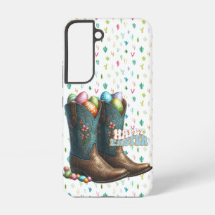 Coque Samsung Galaxy Bottes d'oeufs du Texas/sud-ouest de Pâques