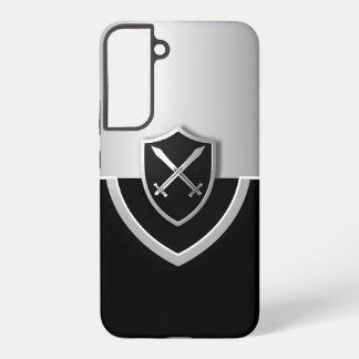 Coque Samsung Galaxy Bouclier avec épées croisées argent et noir