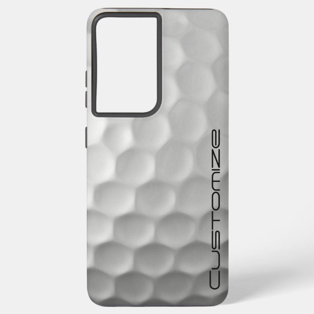 Coque Samsung Galaxy Boule de golf avec texte personnalisé (Verso)