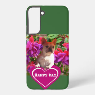 Coque Samsung Galaxy Bouledogue français coeur Mère Bouledogue Français