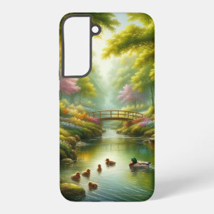 Coque Samsung Galaxy Brook de printemps avec canards/fleurs