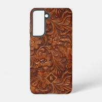 Brown 3-D en cuir à outils motif floral modèle 2 m