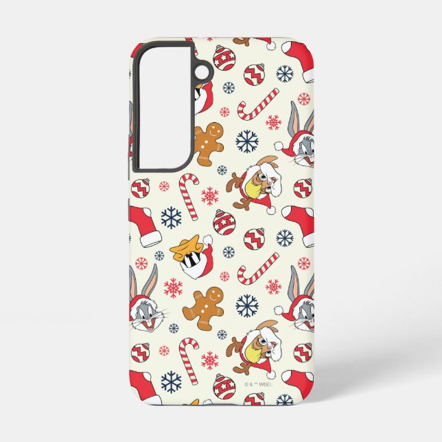 Coque Samsung Galaxy BUGS BUNNY™, DAFFY DUCK™ & Lola Christmas Pattern (Verso)