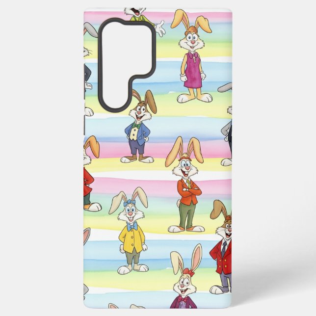 Coque Samsung Galaxy  Bunnies in Stripes, by Natasha Us (Verso)