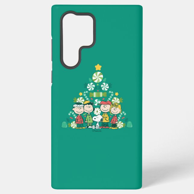 Coque Samsung Galaxy cacahuètes | Arbre de Noël de menthe poivrée (Verso)