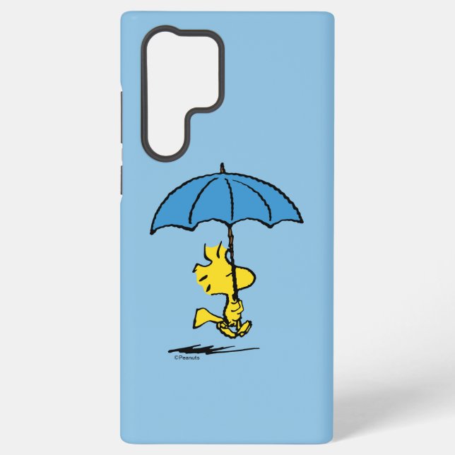 Coque Samsung Galaxy cacahuètes | Parapluie bleu Woodstock (Verso)