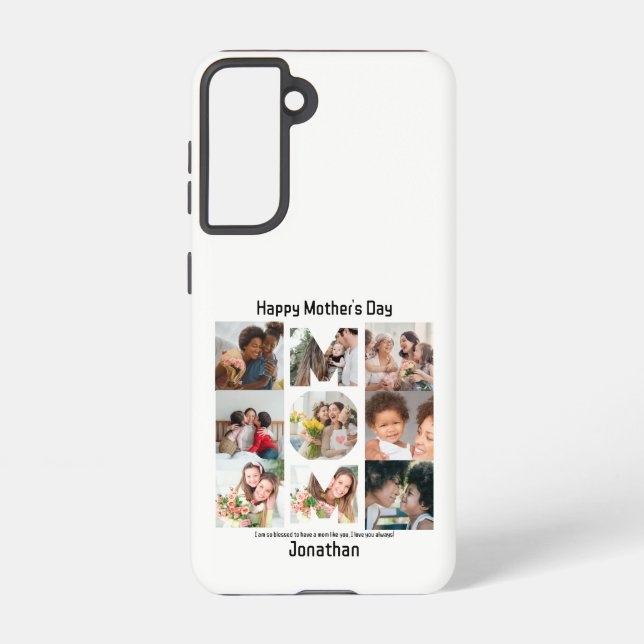 Coque Samsung Galaxy Cadeau personnalisé pour maman mère Fête 9 Photo C (Verso)
