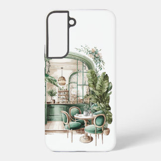 Coque Samsung Galaxy Café Français Esthétique, Rose,