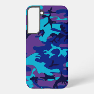 Coque Samsung Galaxy Camouflage bleu foncé et violet