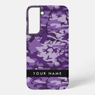 Coque Samsung Galaxy Camouflage violet Votre nom Personnalisez
