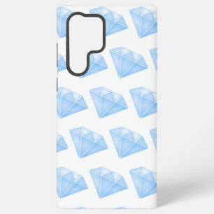Coque Samsung Galaxy Carat diamant bleu brillant