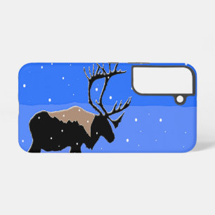 Coque Samsung Galaxy Caribou en hiver - Art original de la faune
