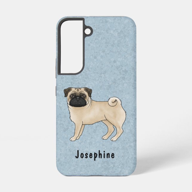 Coque Samsung Galaxy Carlin Fawn Mops reproduire Chien Dessin Illustrat (Verso)