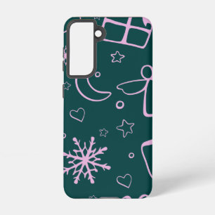 Coque Samsung Galaxy Carte de fond Célébration Noël Décembre