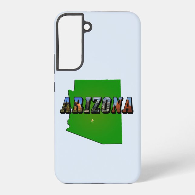 Coque Samsung Galaxy Carte et texte de l'image de l'Arizona (Verso)