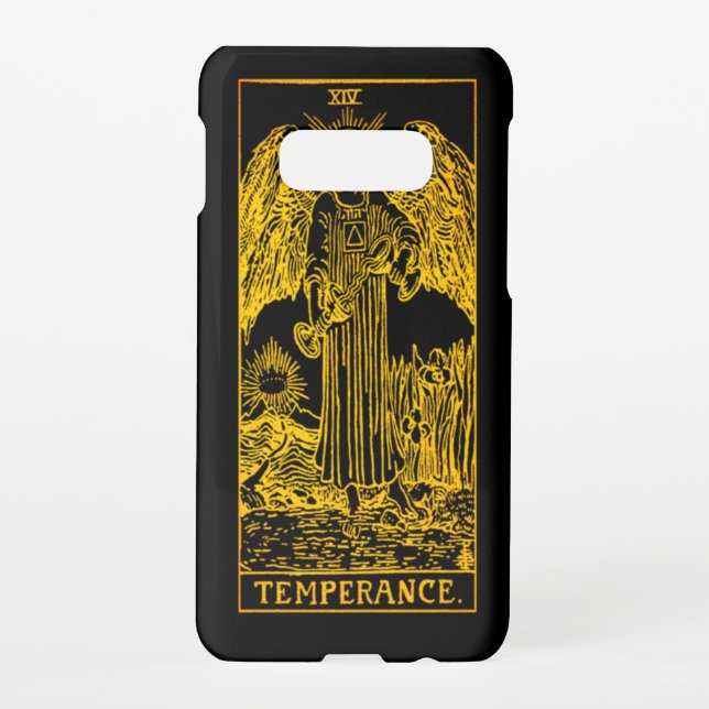 Coque Samsung Galaxy Carte Tarot Température | Or et noir | (Dos)
