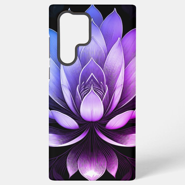 Coque Samsung Galaxy cas téléphonique Lilly violet (Verso)