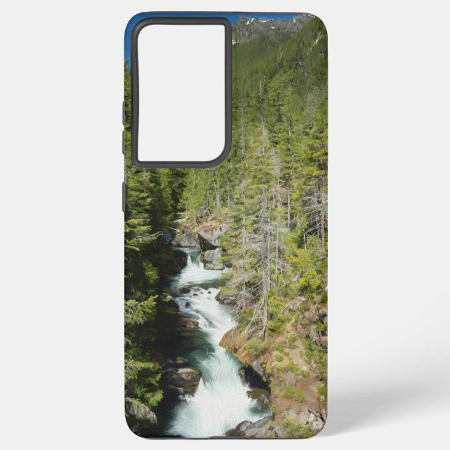 Coque Samsung Galaxy Cascade de la forêt nationale olympique (Verso)