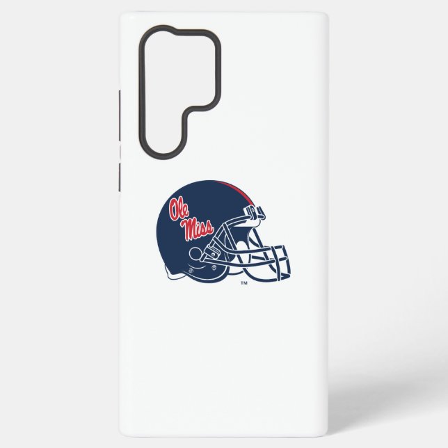 Coque Samsung Galaxy Casque Ole Miss Football | bleu foncé (Verso)